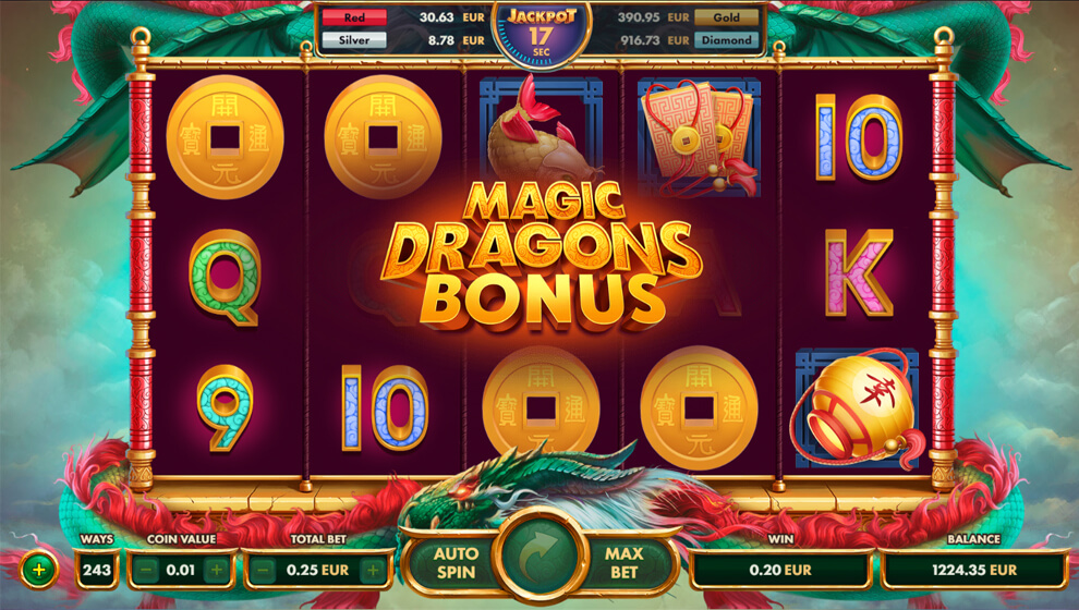 3+ Scattered Coins trigger the Bonus